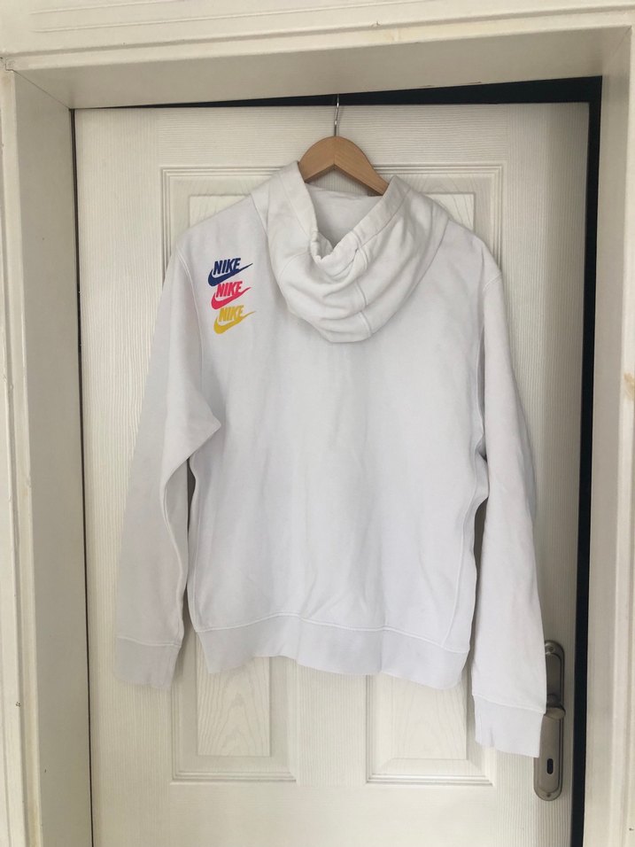 Nike Beyaz Rahat Kesim Sweatshirt - Görsel 4