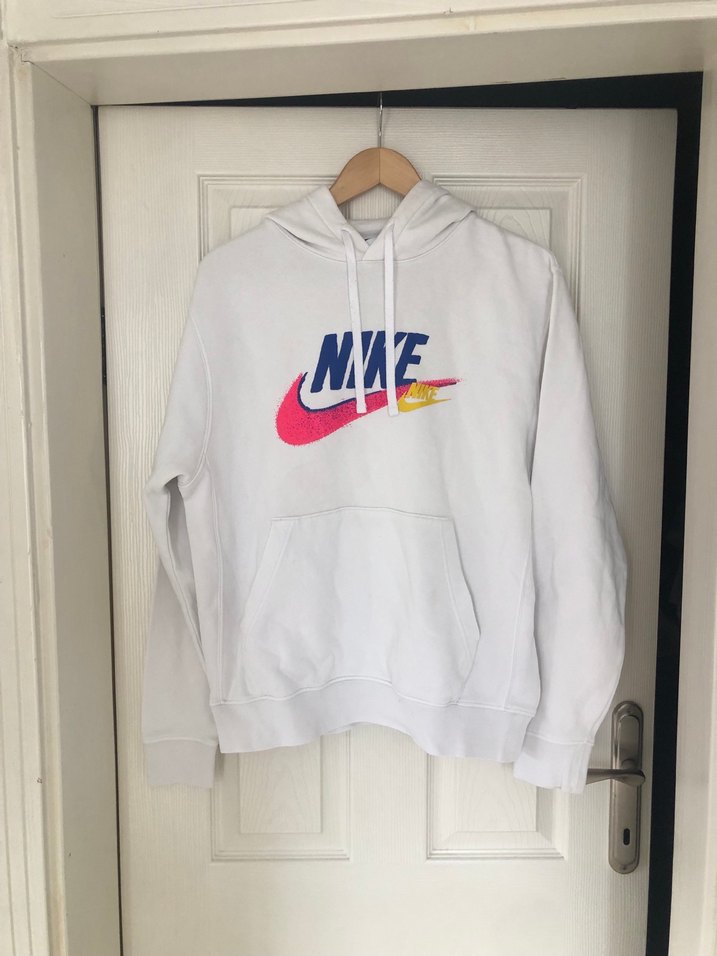 Nike Beyaz Rahat Kesim Sweatshirt - Görsel 2