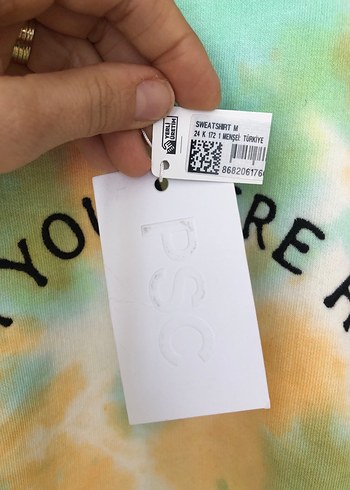 Kadın Çok Renkli Batik Desenli Salaş Sweatshirt - Görsel 3