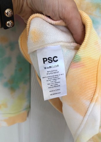 Kadın Çok Renkli Batik Desenli Salaş Sweatshirt - Görsel 6