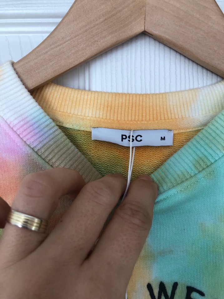 Kadın Çok Renkli Batik Desenli Salaş Sweatshirt - Görsel 4