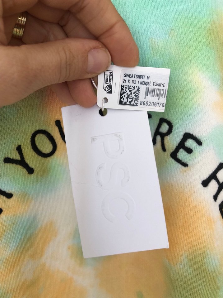 Kadın Çok Renkli Batik Desenli Salaş Sweatshirt - Görsel 3