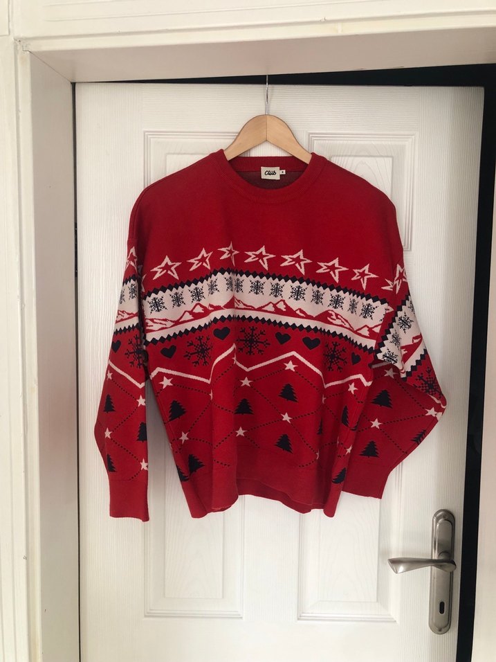 Desenli Örgü Kazak - Görsel 2