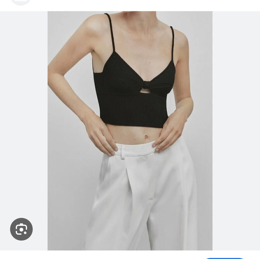 Kadın Siyah V Yaka Örme Büstiyer - Görsel 2