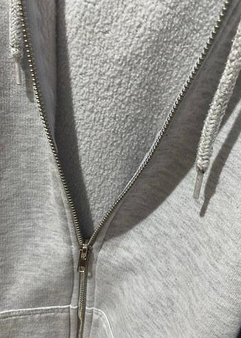 Gri Fermuarlı Kadın Sweatshirt