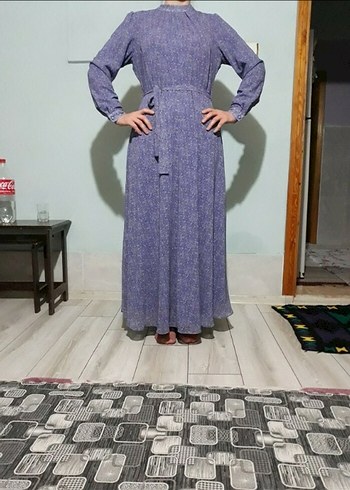 Trendyol & Milla Bohem Stil Uzun Mor Pliseli Elbise