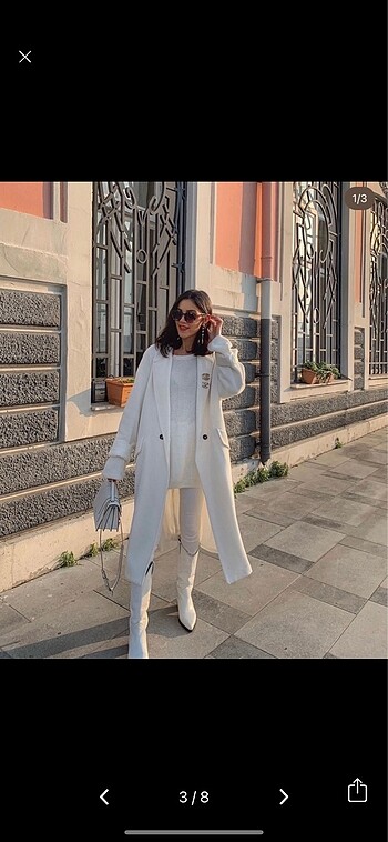 Zara beyaz kaban