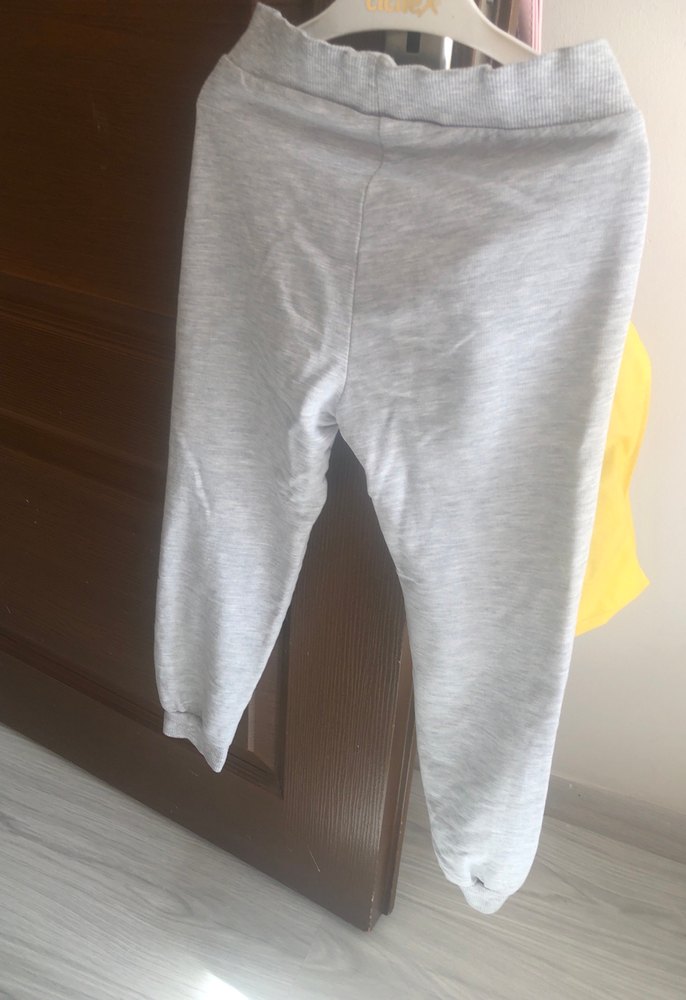 Gri Kız Çocuk Rahat Kesim Eşofman Altı - Görsel 2