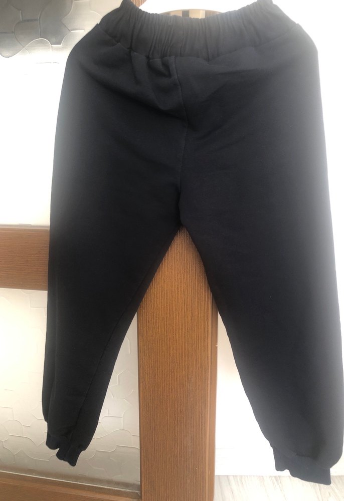 Kız Çocuk Siyah Baskılı Rahat Eşofman Altı - Görsel 2