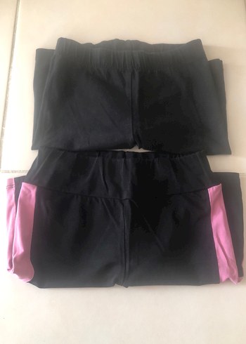 Kız Çocuk Dar Kesim Siyah-Pembe Şort - Görsel 3