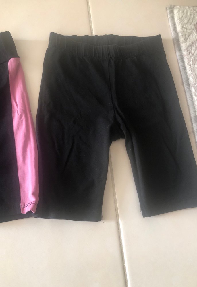 Kız Çocuk Dar Kesim Siyah-Pembe Şort - Görsel 2