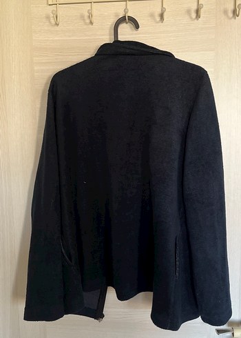 xl Beden mavi Renk Fermuarlı Lacivert Midi peluş hırka