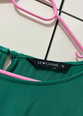 LC Waikiki Drapeli Yeşil Midi Elbise