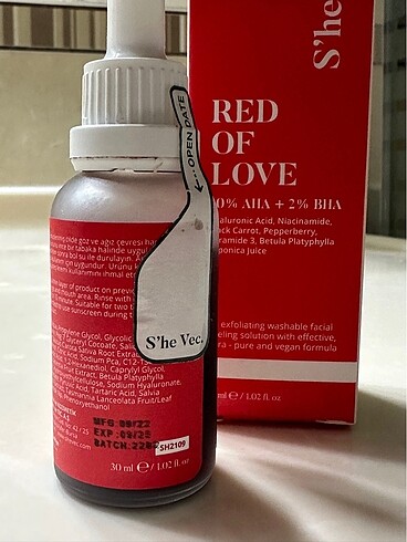 Beden She Vec Red Of Love Peeling Serum