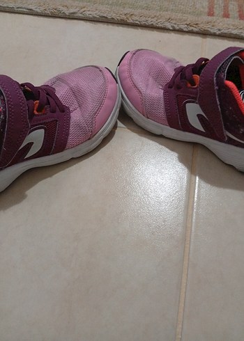 Kız Çocuk Pembe Bağcıklı Cırt Cırtlı Spor Ayakkabı - Görsel 5