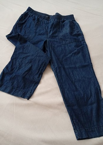 LC Waikiki Mavi kot Denim Kadın Bol Kesim Pantolon