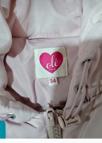 xs Beden Kız Çocuk Kapüşonlu Pembe Fermuarlı Mont