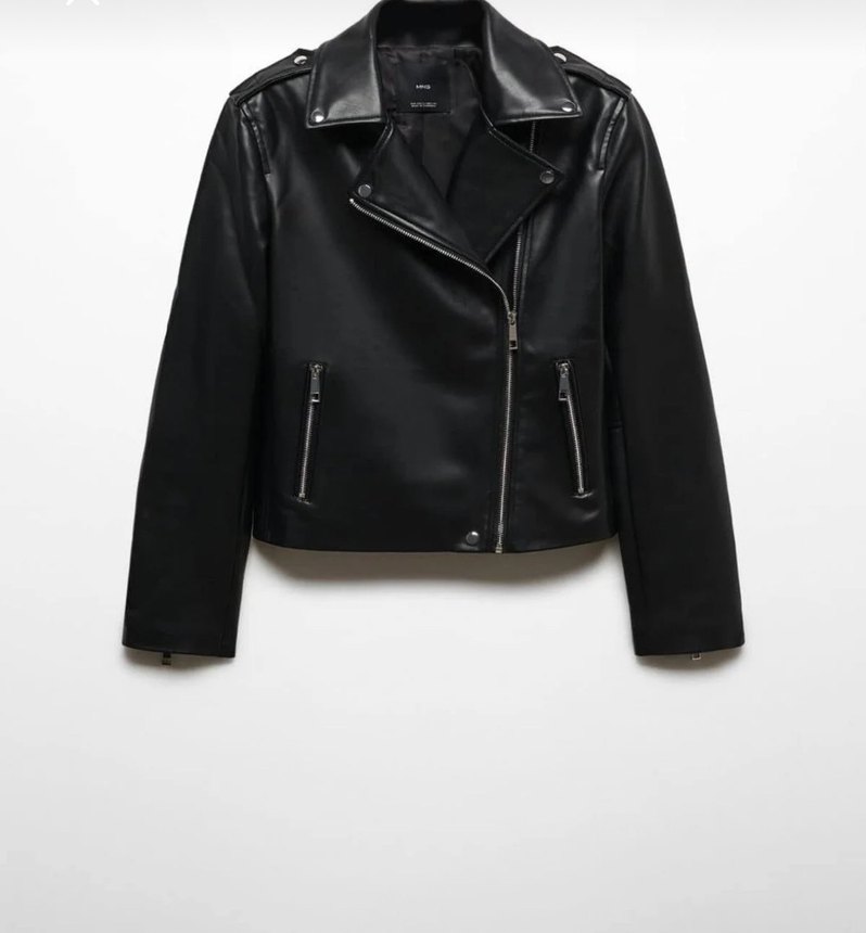 mango deri görünümlü biker ceket - Görsel 2