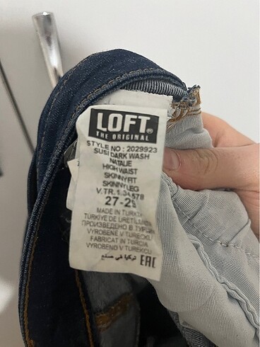 27 Beden mavi Renk Loft marka kot pantolon