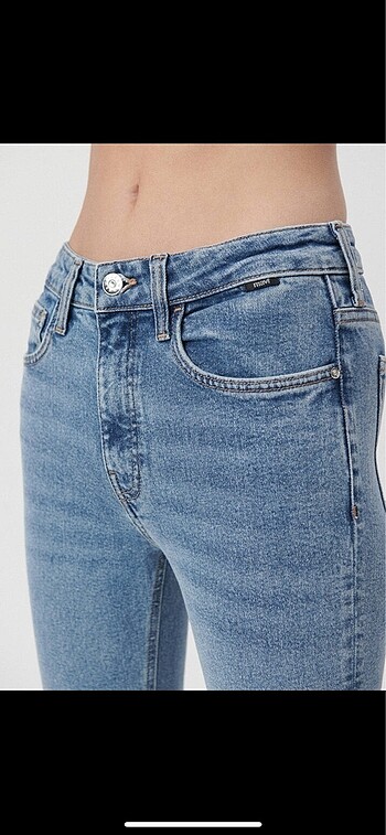26 Beden Mavi high rise flare jean