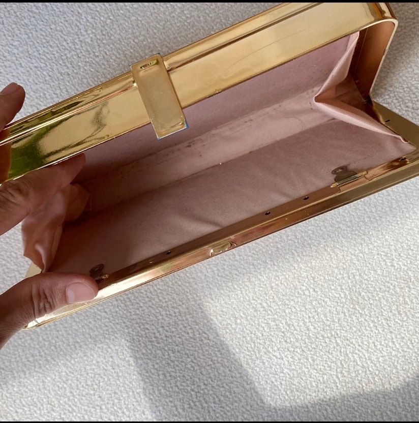 Gold Kadın Parlak Portföy Çanta - Görsel 4