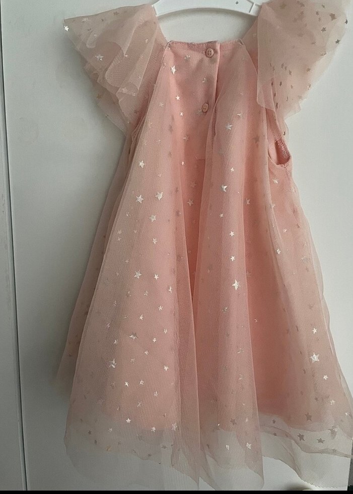 Pembe Kız Çocuk Tül Elbise - Görsel 3