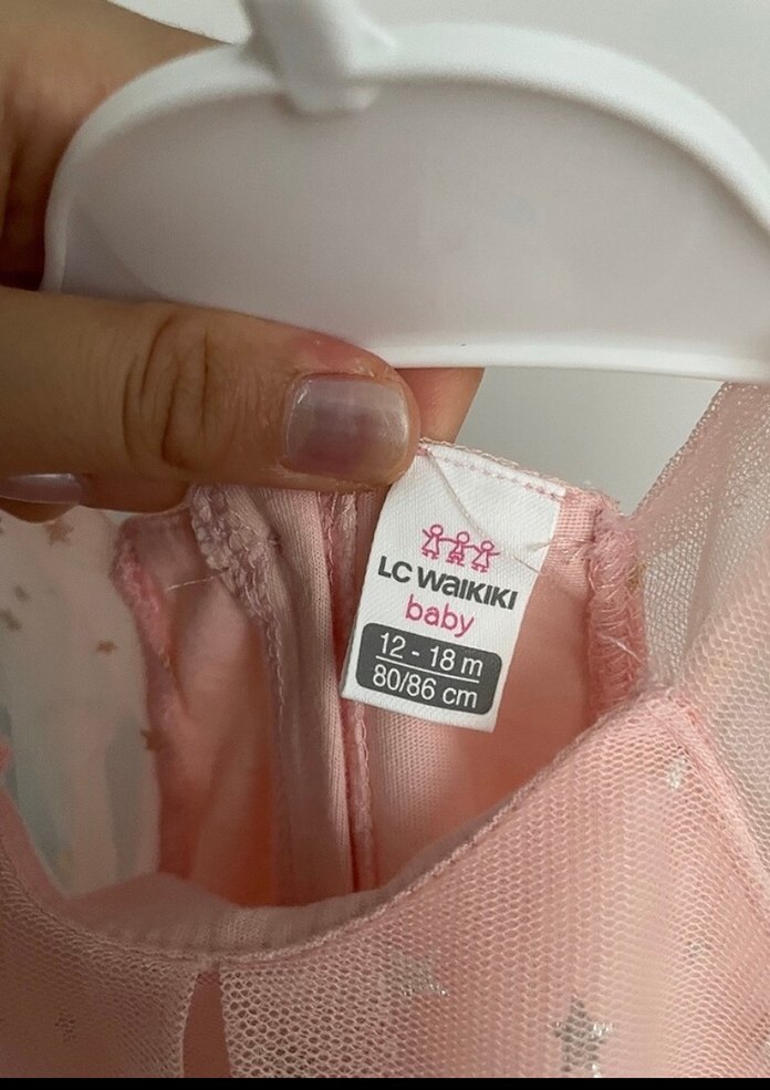 Pembe Kız Çocuk Tül Elbise - Görsel 2