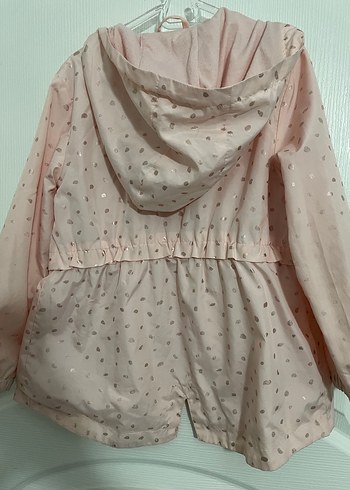 Kız Çocuk Pembe fermuarlı Yağmurluk - Görsel 2