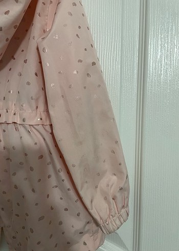 Kız Çocuk Pembe fermuarlı Yağmurluk - Görsel 5