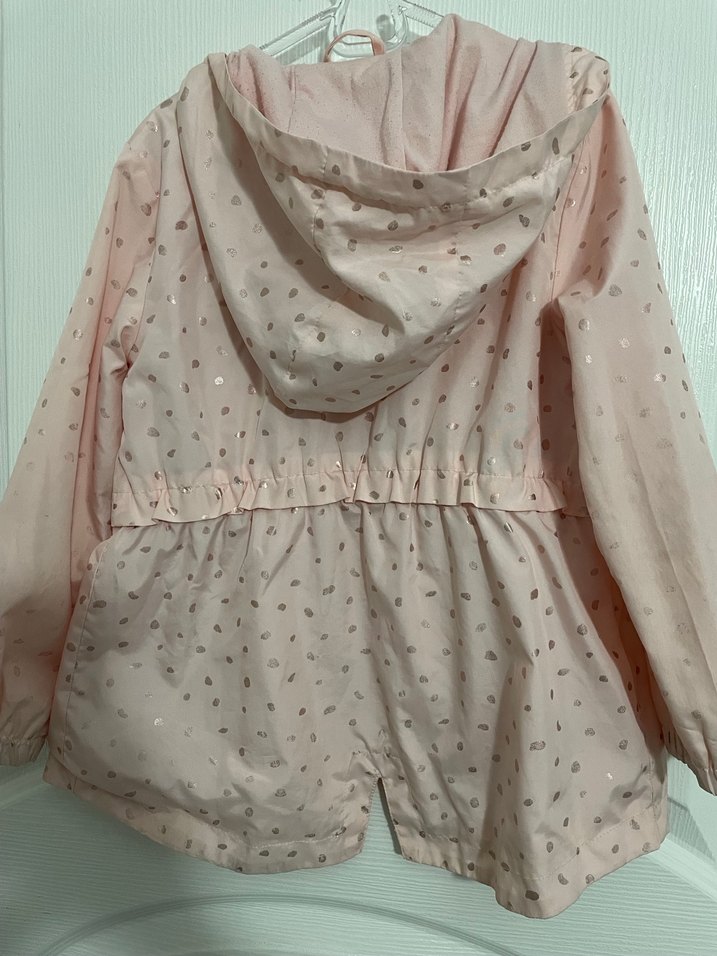 Kız Çocuk Pembe fermuarlı Yağmurluk - Görsel 2