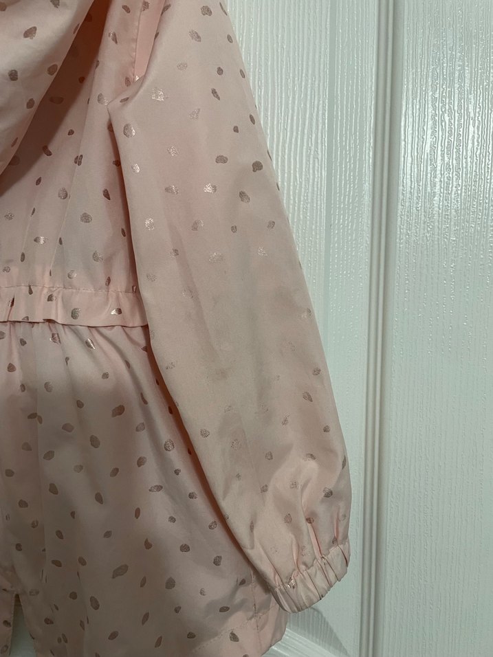 Kız Çocuk Pembe fermuarlı Yağmurluk - Görsel 5