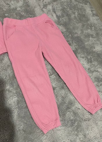 Pembe Örgü Uzun Kollu Bebek Kız Takımı - Görsel 5