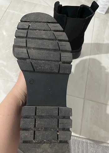 Siyah Lastikli Blok Topuklu Kadın Bot - Görsel 7