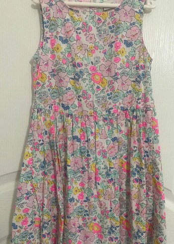 Çiçek Desenli Kolsuz Kız Çocuk Elbisesi - Görsel 3