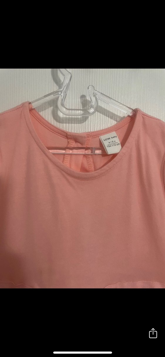 Kız Çocuk Pembe Kolsuz Fırfırlı Elbise - Görsel 2