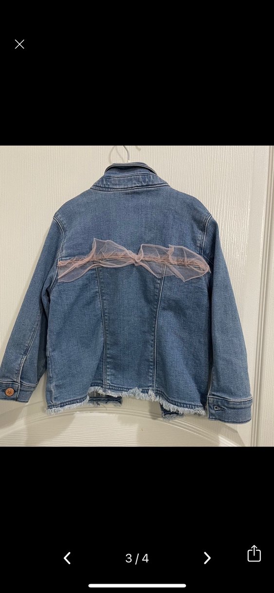 Kızlar İçin Düğmeli Mavi Denim Ceket lcw - Görsel 2