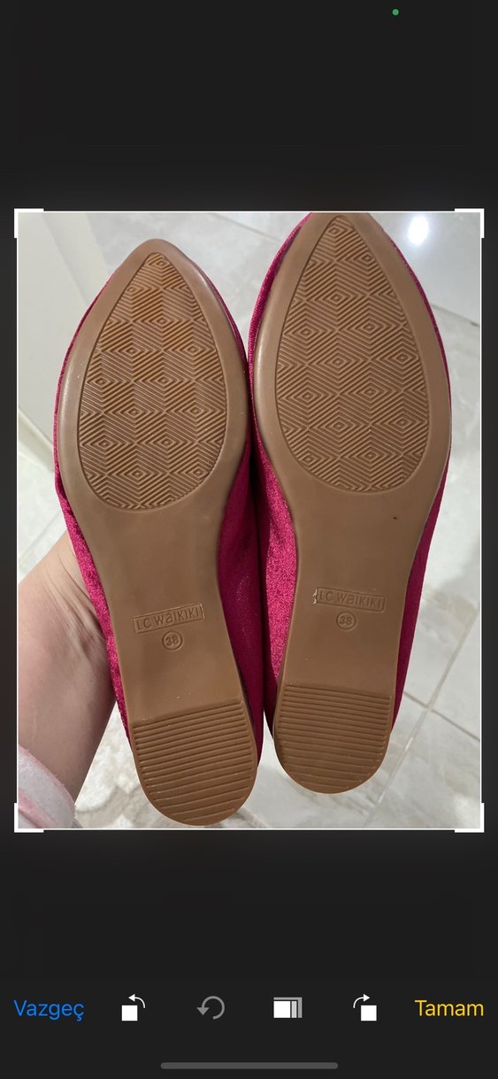Lcw Bordo Süet Dolgu Topuklu Kadın Babet - Görsel 3
