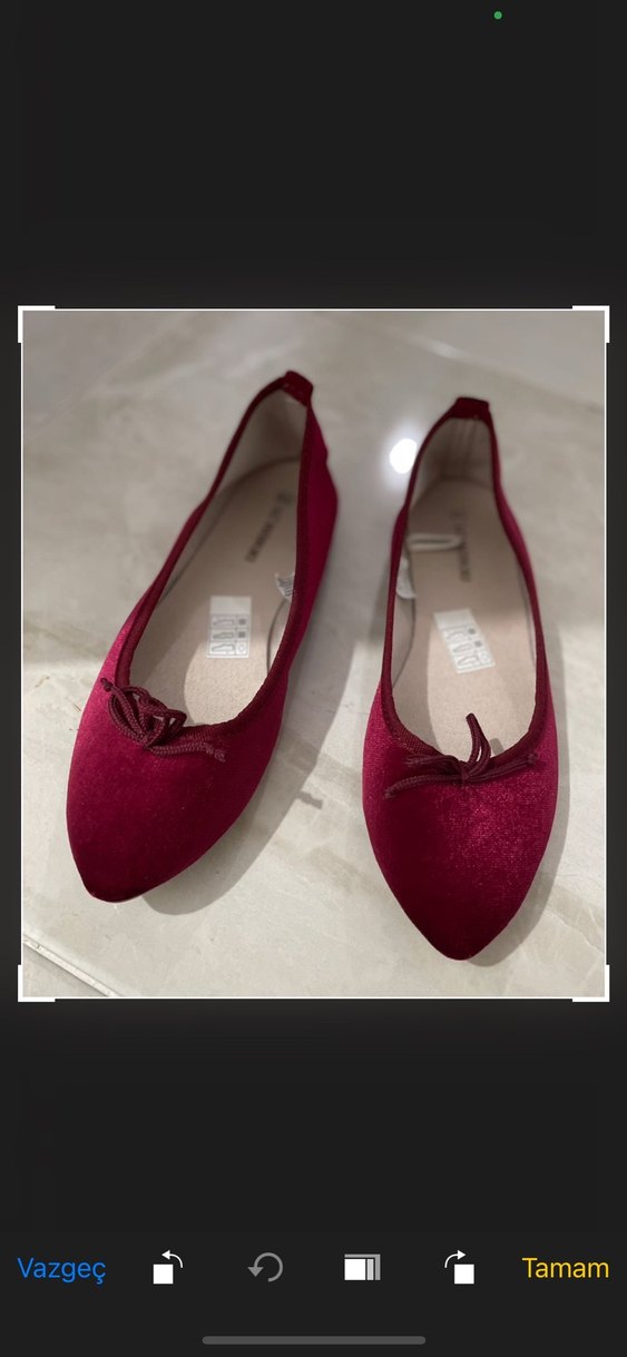 Lcw Bordo Süet Dolgu Topuklu Kadın Babet - Görsel 2