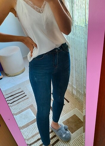 Zara Likralı Kot Pantolon