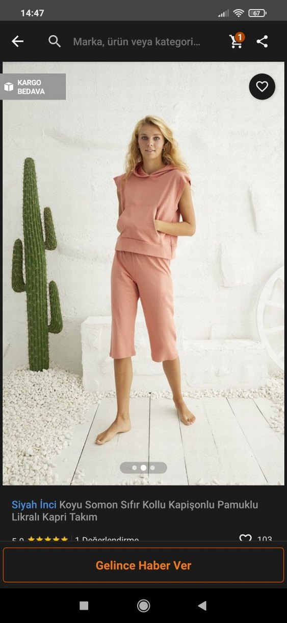 Somon Renkli pijama takımı - Görsel 2