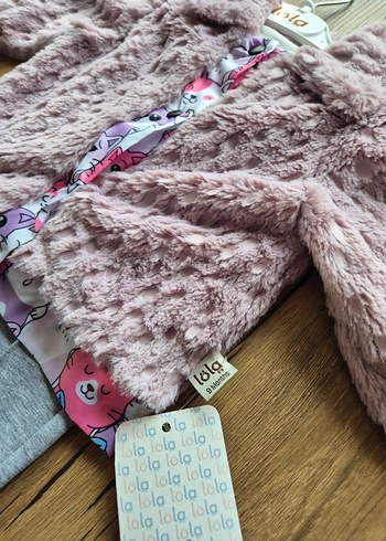 Gri Kürklü Bebek Kız Takımı - Görsel 2