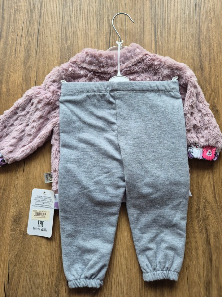 Gri Kürklü Bebek Kız Takımı - Görsel 3
