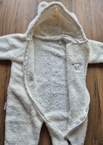 Bebek Kız Beyaz Kürklü Tulumu - Görsel 2