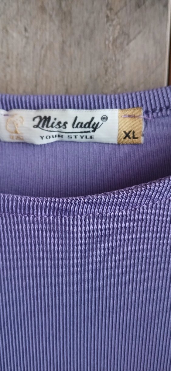 Pamuklu Mor Fırfırlı Hamile Tunik - Görsel 3