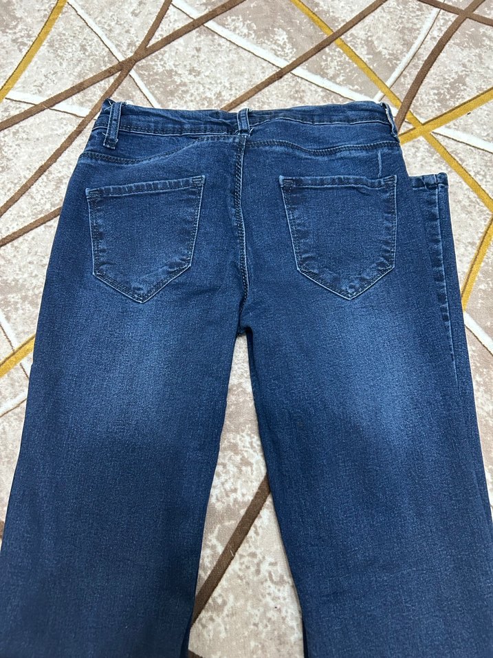 Kadın Mavi Kot Pantolon Regular Fit - Görsel 2