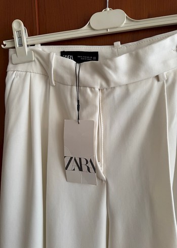 s Beden beyaz Renk Zara Beyaz Kadın Kumaş Pantolon