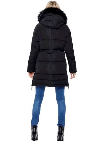 Kaz tüğü kadın mont - Görsel 6