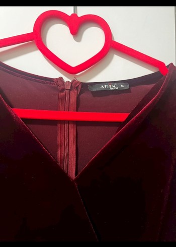 Bordo V Yakalı Uzun Kollu Tulum - Görsel 3