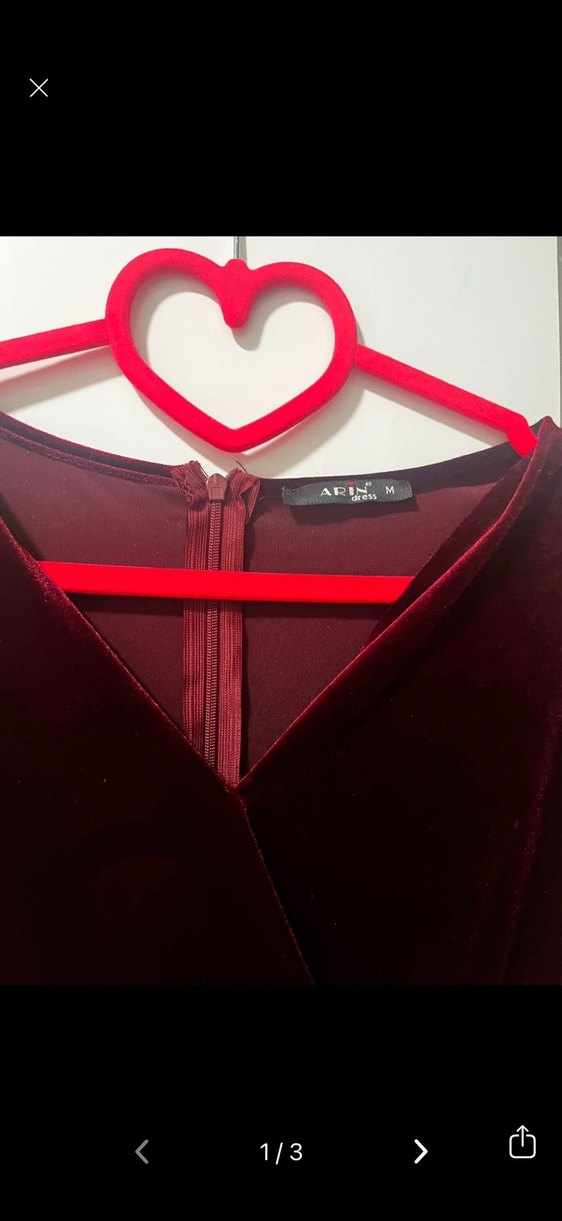 Bordo V Yakalı Uzun Kollu Tulum - Görsel 3