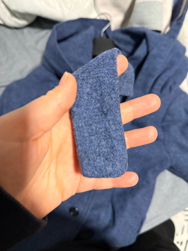 Çift Düğmeli Kapüşonlu lacivert Kaban - Görsel 5